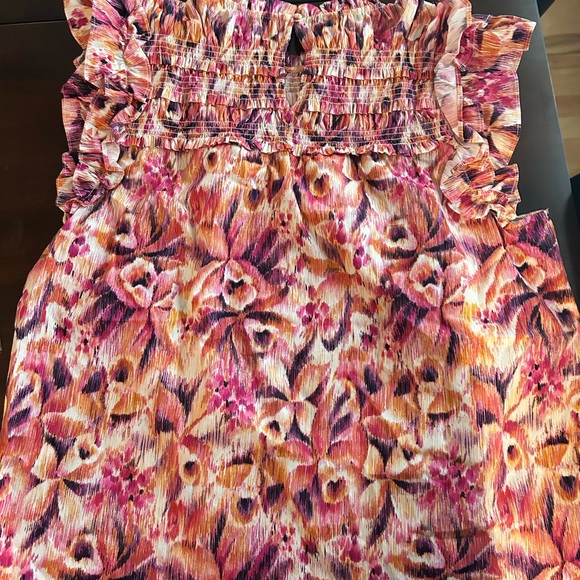 Women’s Printed CeCe Ruffled Cotton Blouse New with Tags - Picture 2 of 4